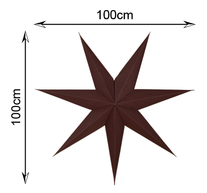 Linn adventstjerne u/ledning 100cm brun 4