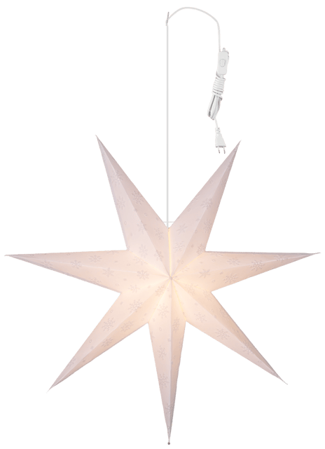 Tindra adventstjerne 70cm hvit 2