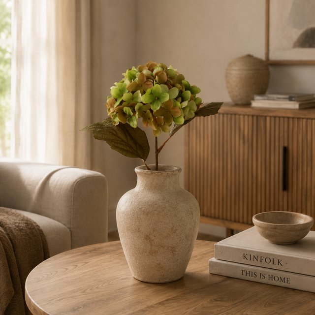 Hortensia grønn/brun 43cm 1