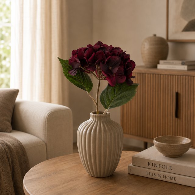 Hortensia dyp rød 43cm 1
