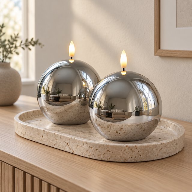 Kule kubbelys 2pk. krom 1