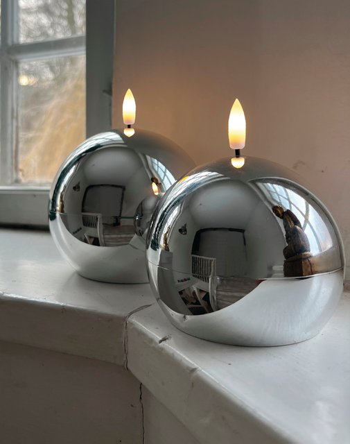 Kule kubbelys 2pk. krom 2
