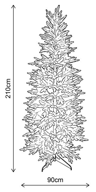 Juletre slim LED 210cm, bilde 8 av 8