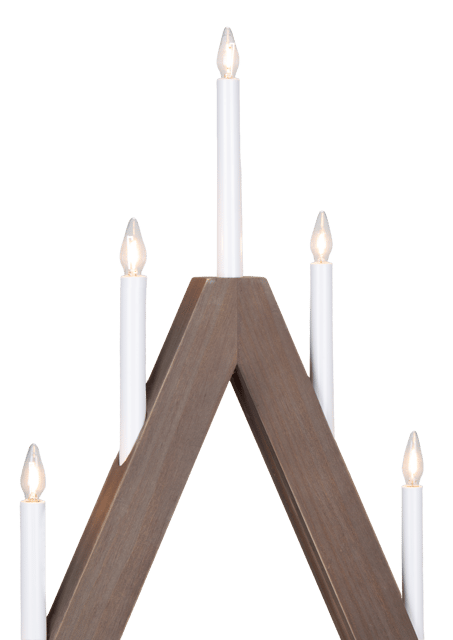 Adventstake 7lys 80cm valnøtt 3