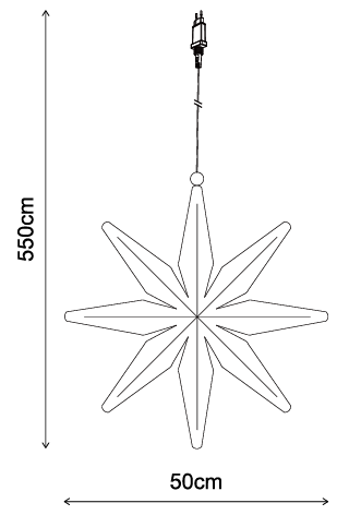 Stella adventstjerne 50cm gull , bilde 6 av 6