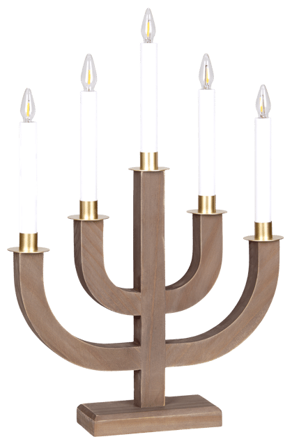 Loke adventstake 50cm valnøtt/messing 3