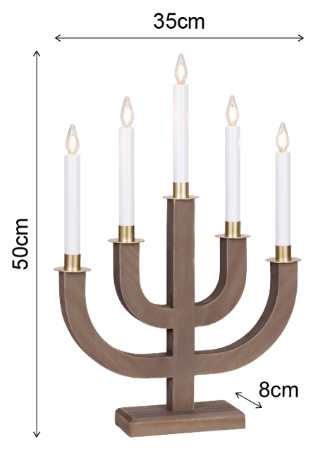 Loke adventstake 50cm valnøtt/messing, bilde 9 av 9