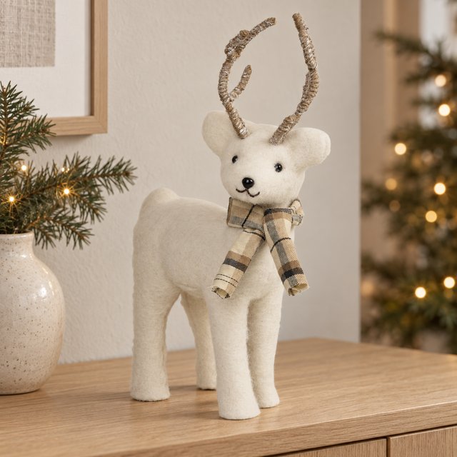 Stående hjort med skjerf 37cm 1