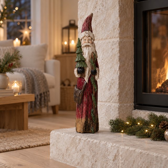 Santa tall 39,5cm rød, bilde 1 av 2