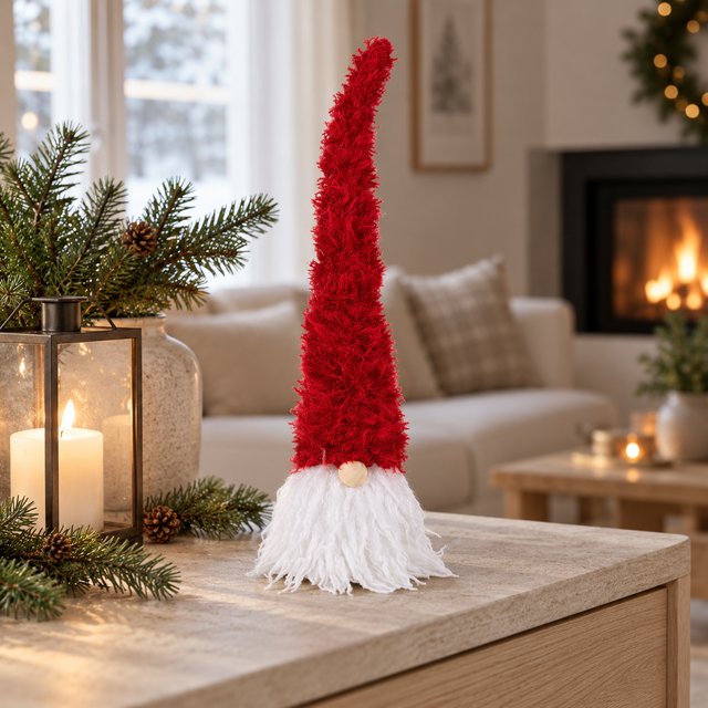 Myk nisse 29cm rød , bilde 1 av 4
