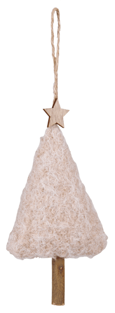 Lou juletrepynt 2pk. beige 3