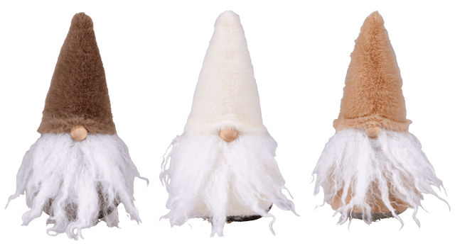 Små nisser 3pk. beige 2