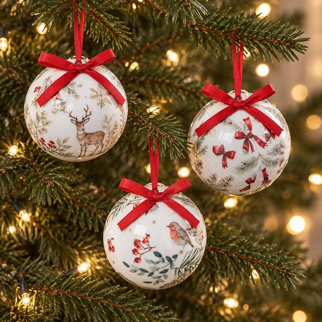 Vinterskogen julekuler 3pk., bilde 1 av 7