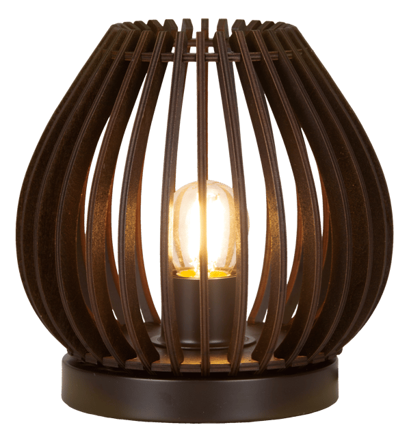 Daniella bordlampe 18,8cm valnøtt  2