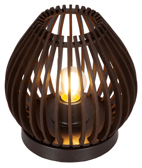 Daniella bordlampe 18,8cm valnøtt  3
