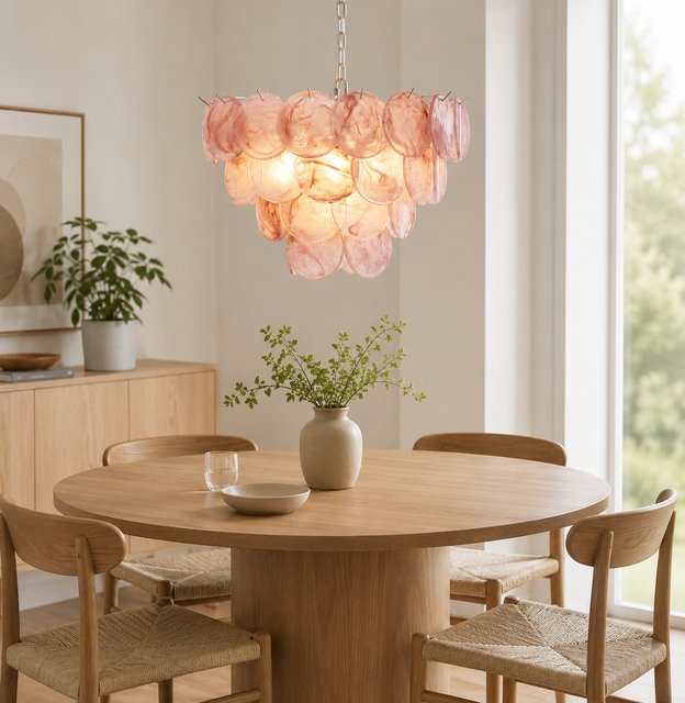 Cora taklampe 50cm rosa 1
