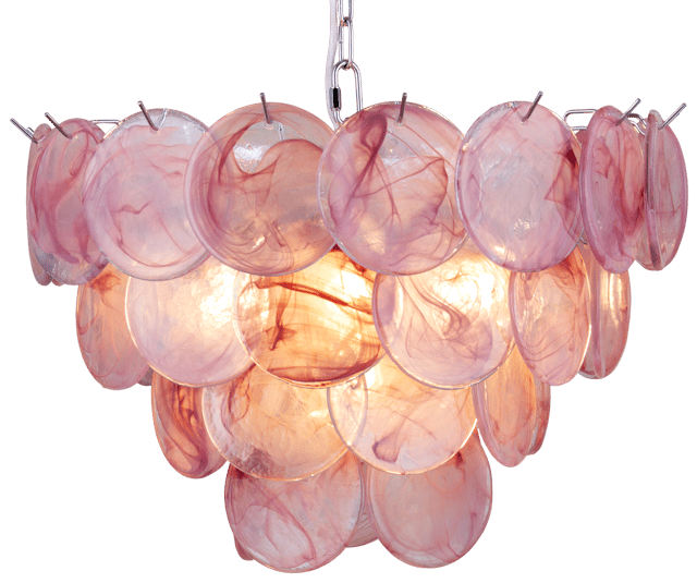 Cora taklampe 50cm rosa 4
