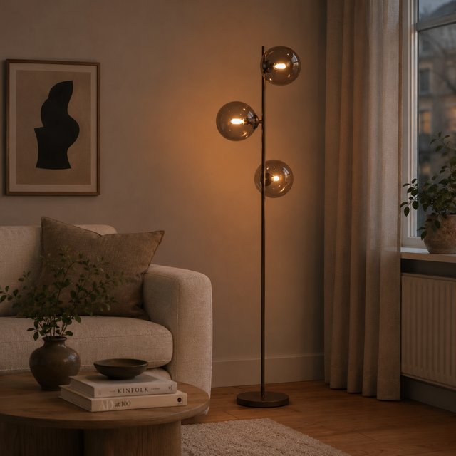 Cobe II gulvlampe 150cm coffee/brun 1