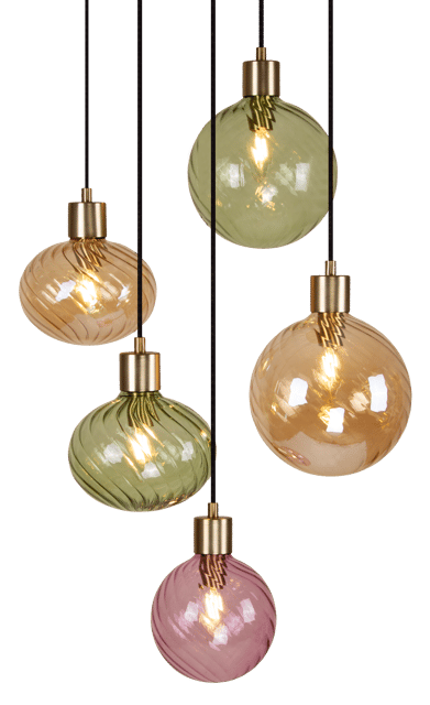 Elara taklampe rondell 5lys 40cm flerfarget, bilde 11 av 12