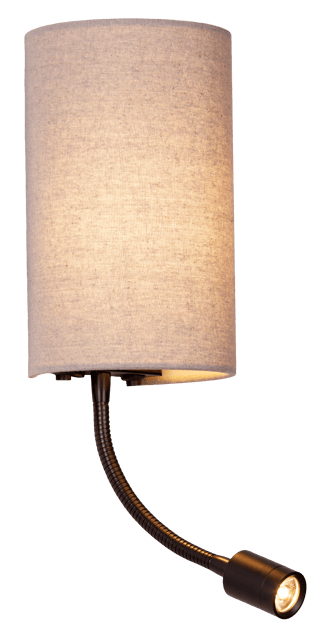 Elma LED vegglampe med lesearm 12cm grå , bilde 2 av 5