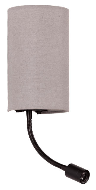 Elma LED vegglampe med lesearm 12cm grå , bilde 3 av 5