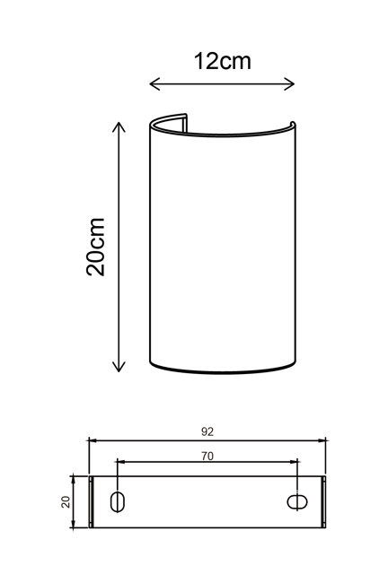 Elma vegglampe 12cm hvit , bilde 6 av 6
