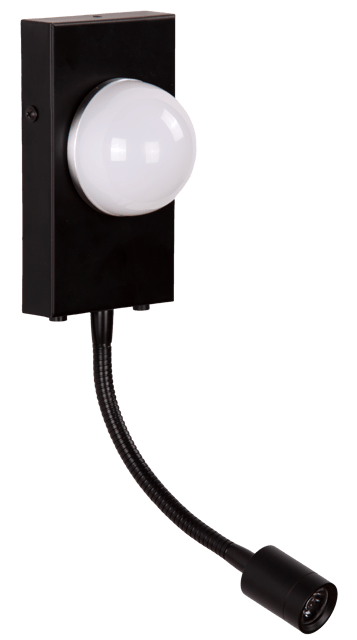 Elma LED vegglampe med lesearm 20cm hvit , bilde 4 av 5