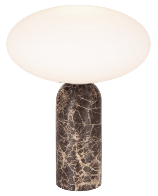 Bianca bordlampe marmor 32cm brun 4