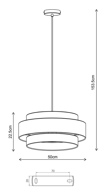 Trysil taklampe brun 50cm, bilde 10 av 10