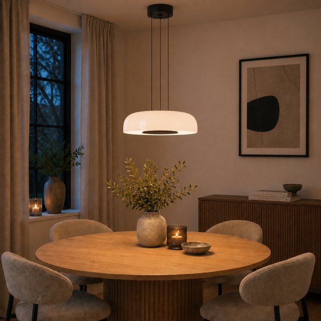 Helen LED taklampe 40cm brun/opal , bilde 1 av 8