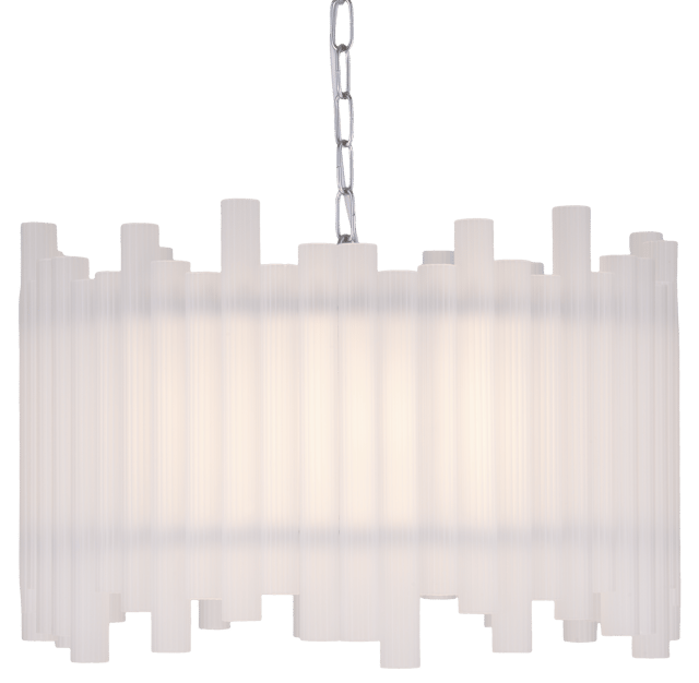 Venice slim taklampe 55cm hvit/krom 3