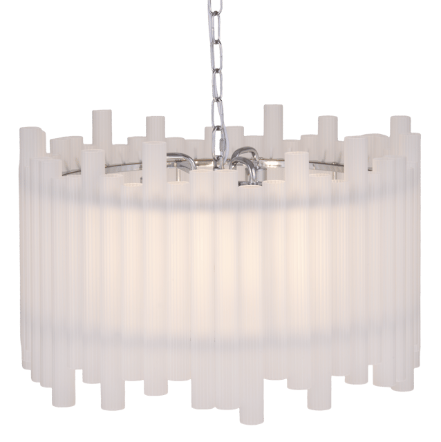 Venice slim taklampe 55cm hvit/krom 4