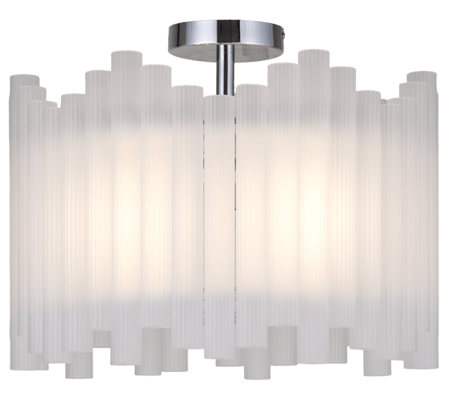 Venice slim plafond taklampe 45cm hvit/krom 2