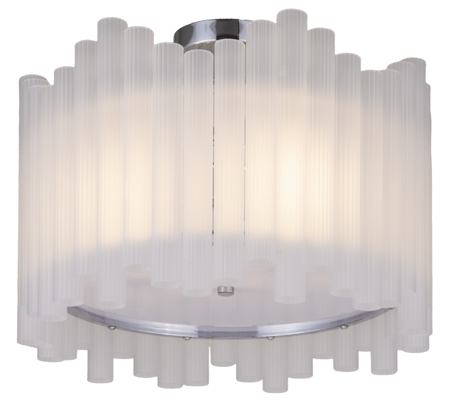 Venice slim plafond taklampe 45cm hvit/krom 3