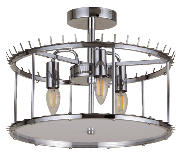 Venice slim plafond taklampe 45cm hvit/krom, bilde 6 av 7