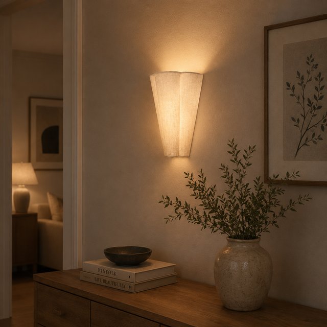 Flora vegglampe 25cm beige 1