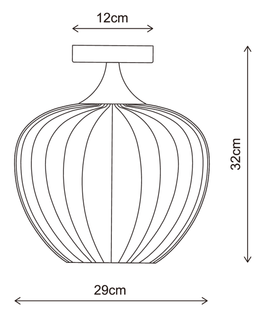 Carmen plafond taklampe 29cm opal, bilde 8 av 8