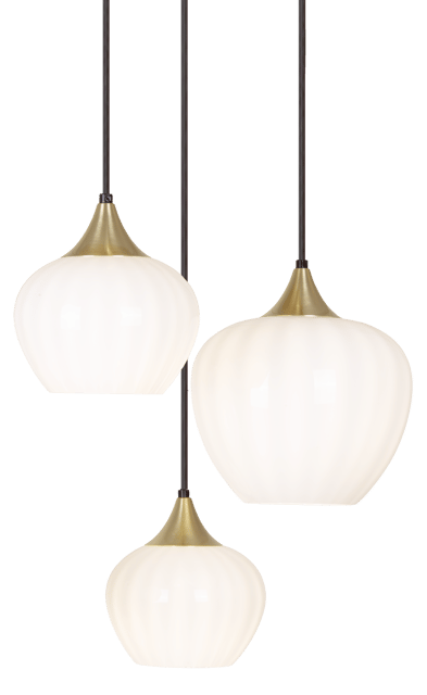 Carmen taklampe rondell 5lys 70cm messing/opal, bilde 8 av 10