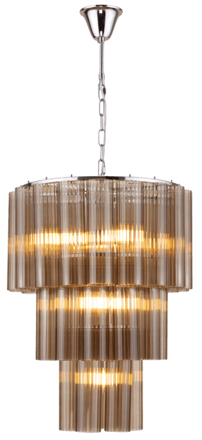 Venice taklampe lysekrone 50cm brun 3