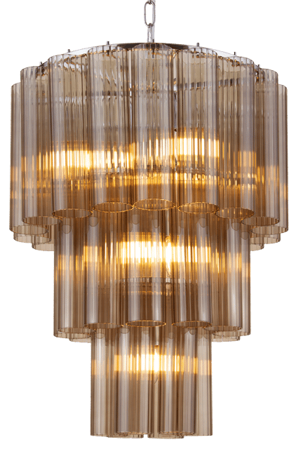 Venice taklampe lysekrone 50cm brun 2