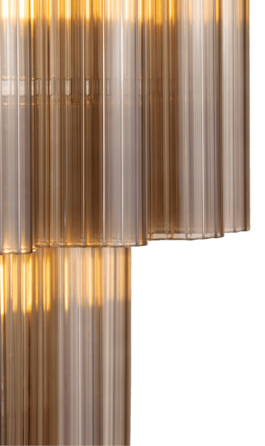 Venice taklampe lysekrone 50cm brun 4