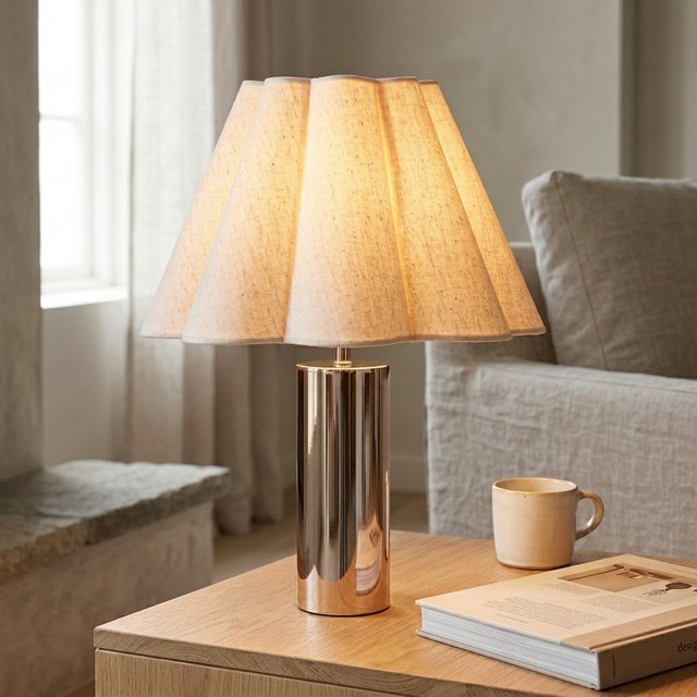 Sylvia bordlampe uten skjerm 28cm krom  2