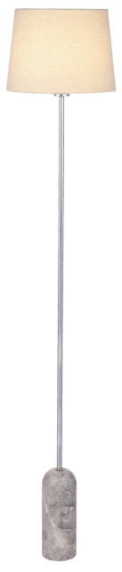 Linea gulvlampe uten skjerm 140cm krom/grå 2