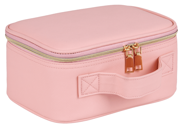 Pink sminkeveske med speil  3