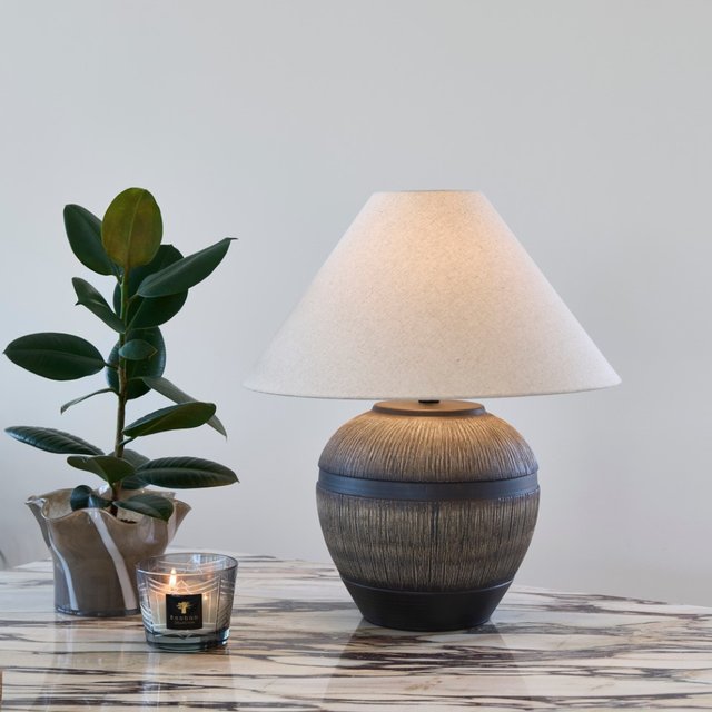 Eira bordlampe med skjerm 58cm brun/hvit 2