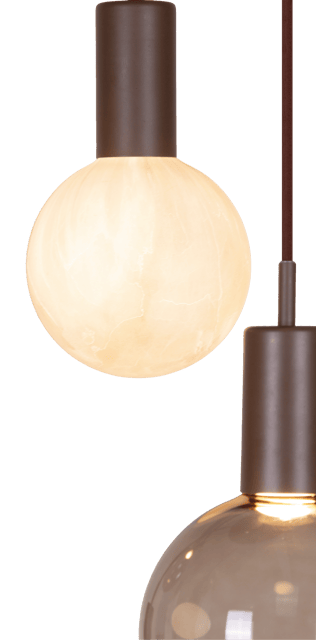 Alva taklampe rondell 5lys 40cm brun, bilde 6 av 10