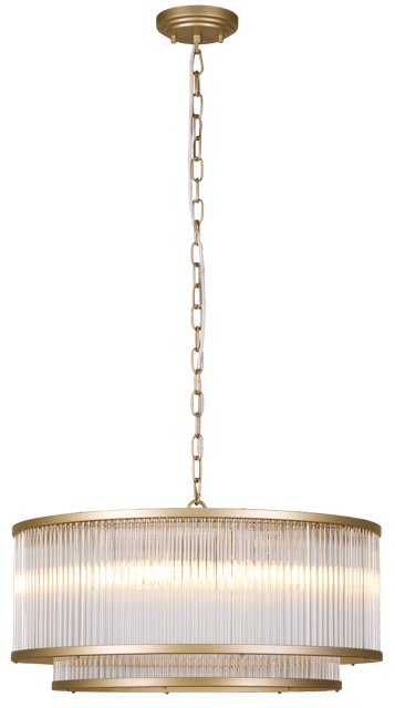 Archie taklampe lysekrone 51cm gull/klar 3