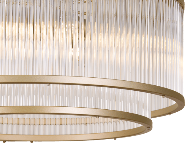 Archie taklampe lysekrone 51cm gull/klar 4