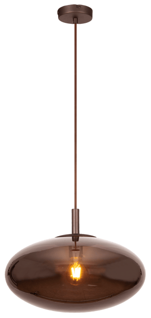 Leana oval taklampe 39cm brun 3