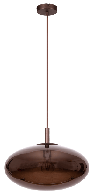 Leana oval taklampe 39cm brun 4
